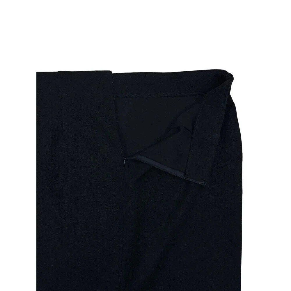 Lane Bryant Women size 20 Black Pencil‎ cut Suede Skirts Lace Crochet Hem Trim